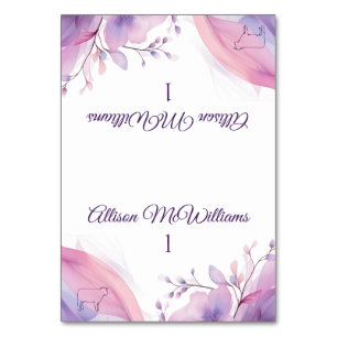 Wedding Place card-Meat Icon-Cherry Blossoms Table Number