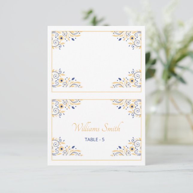 Wedding Place card template (Standing Front)