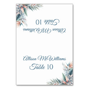 Wedding Place card-Tropical Dream -Vegetarian- Table Number
