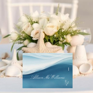 Wedding Place Cards Chicken Icon-Serene Blue