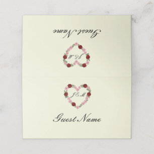 Wedding Place Cards - Cream Folded Place Card