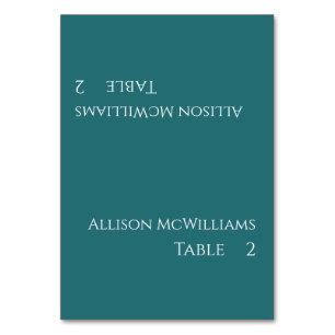 Wedding Place cards-Emerald Green- Table Number