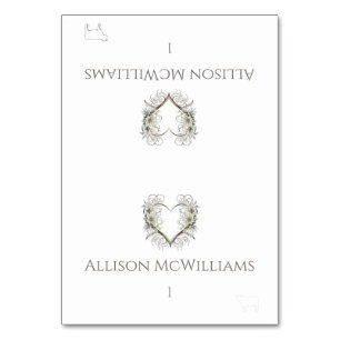Wedding Place cards-Meat Icon-Flowers Table Number