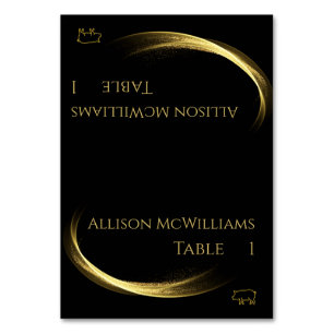 Wedding Place cards-Pork Icon-Golden Elegance Table Number