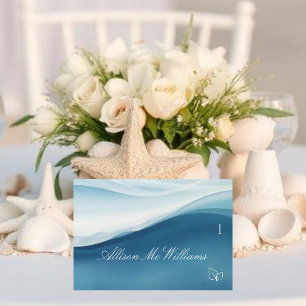 Wedding Place Cards Vegan Icon-Serene Blue
