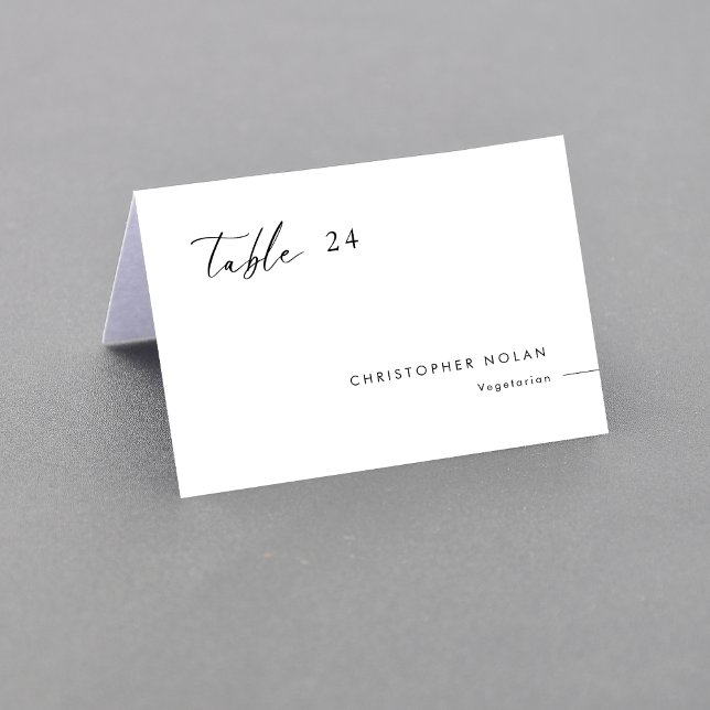 Wedding Place Cards With Meal Choice & Guest Name (Creator Uploaded)