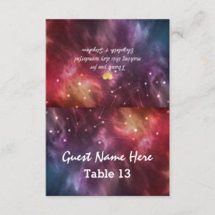 Wedding Place Escort Card Table Number Galaxy Star