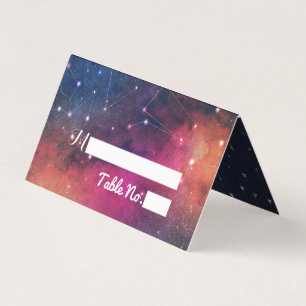 Wedding Place Escort Card Table Number Galaxy Star
