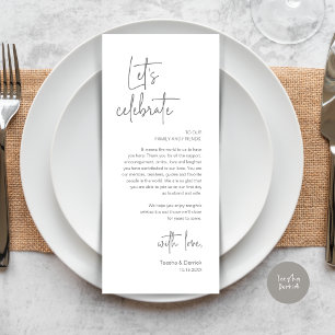 Wedding Place Setting Dinner Party Thank You Card
