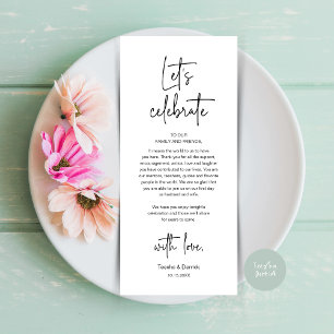Wedding Place Setting Dinner Party Thank You Card