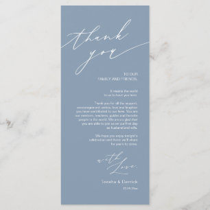 Wedding Place Setting Thank You Minimalist Card