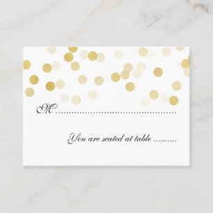 Wedding Placecards Faux Gold Foil Glitter Lights