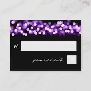 Wedding Placecards Purple Hollywood Glam