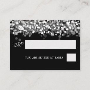 Wedding Placecards Silver Lights