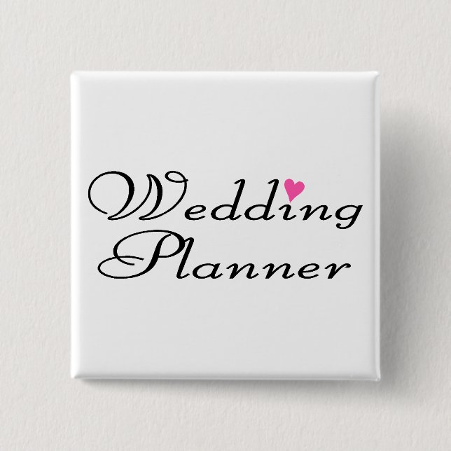 Wedding Planner 2 Inch Square Button (Front)