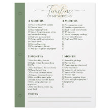 Wedding Planner 4 Months - 1 Week Timeline Page