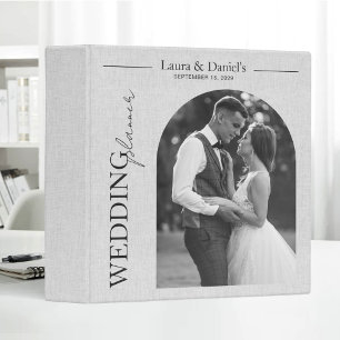 Wedding Planner Beige Linen Personalized Photo Binder