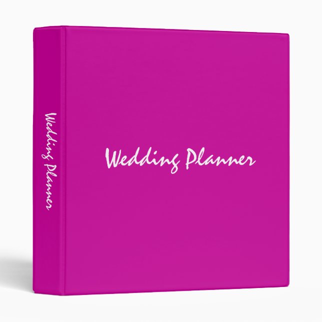 "Wedding Planner" binder (Front/Spine)