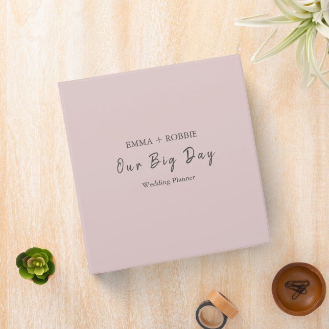 Wedding Planner Binder Custom Name Date Gift (In Situ)