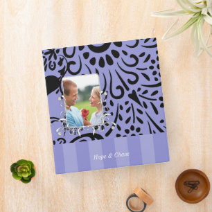 Wedding Planner Binder Purple Hearts Paisley