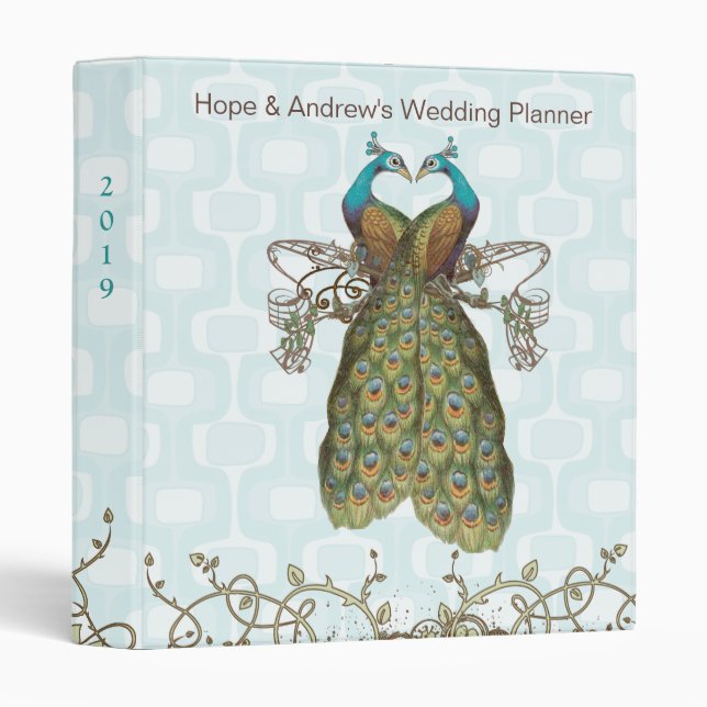 Wedding Planner Binder Vintage Love Birds (Front/Spine)