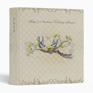 Wedding Planner Binder Vintage Love Birds