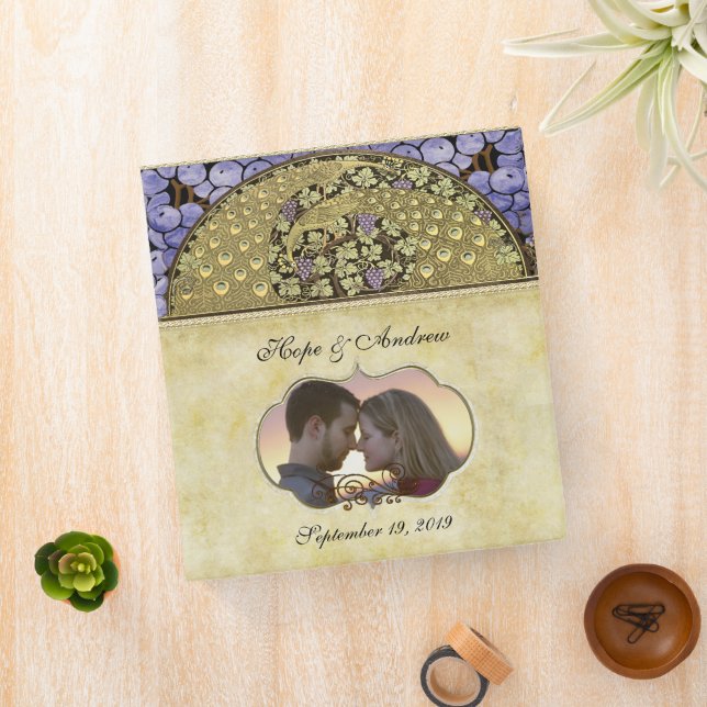 Wedding Planner Binder Vinyard Love Bird Peacocks (In Situ)