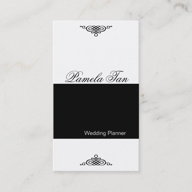 Wedding planner blanc noir de BW 10 de carte de (Devant)