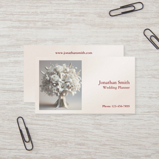 Wedding Planner Business Card (Front/Back In Situ)