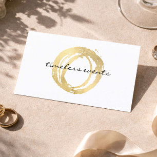 Wedding Planner Business Card Elegant Gold Logo