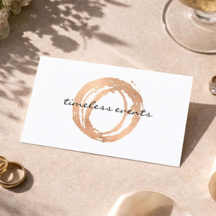 Wedding Planner Business Card Elegant Rose Gold