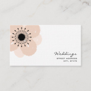 Wedding Planner Business Card - Pink Anemone