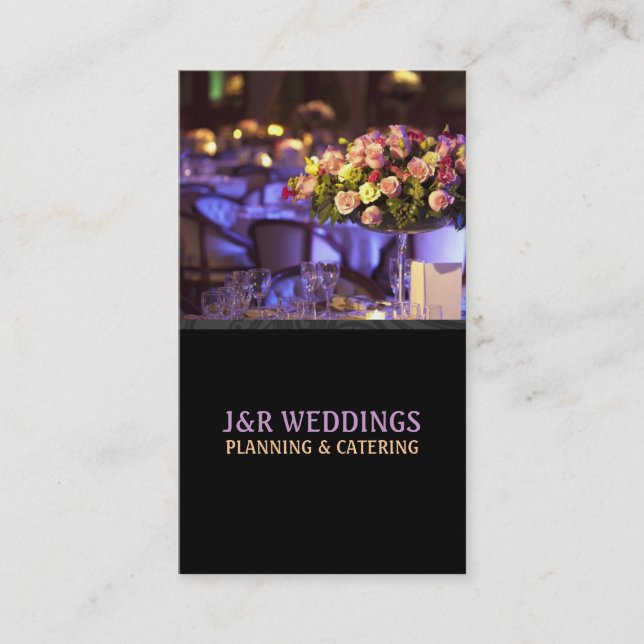 Wedding Planner, Catering, Food, Restaurant, Business Card (Front)