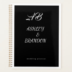  Wedding Planner Cover Black  Personalized Noteboo
