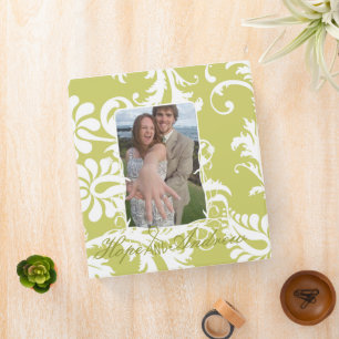 Wedding Planner Damask Binder Engagement Photo