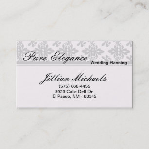 Wedding Planner Damask Filigree Business Card