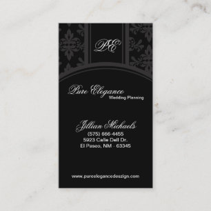 Wedding planner Damask Filigree Carte de visite