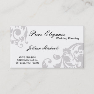 Wedding planner Damask Filigree Carte de visite