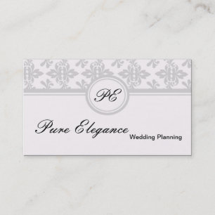 Wedding planner Damask Filigree Carte de visite