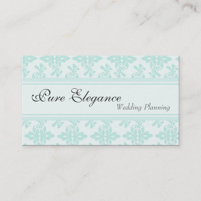 Wedding planner Damask Filigree Carte de visite (Devant)