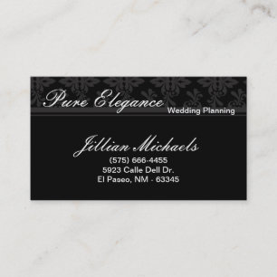 Wedding planner Damask Filigree Carte de visite