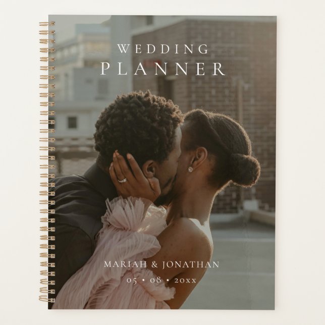 Wedding planner de calendrier photo minimal (Devant)