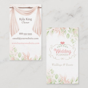 Wedding Planner Elegant Floral Business Card