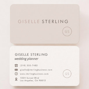 Wedding Planner Feminine Professional Business Card
