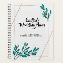 Wedding planner Feuille de l'huile d'or Floral