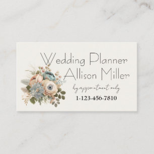 Wedding Planner Floral Business Card