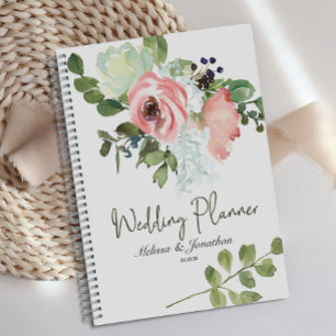 Wedding planner floral d'oeillet et de bleuissemen