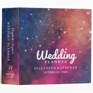 Wedding Planner Galaxy Stars Nebula Constellations Binder