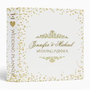 Wedding Planner Gold Confetti Binder