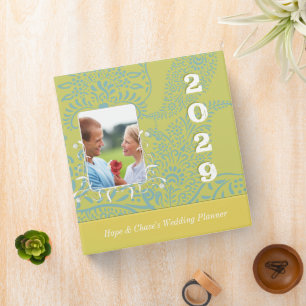 Wedding Planner Gold Lime Paisley Engagement Photo Binder